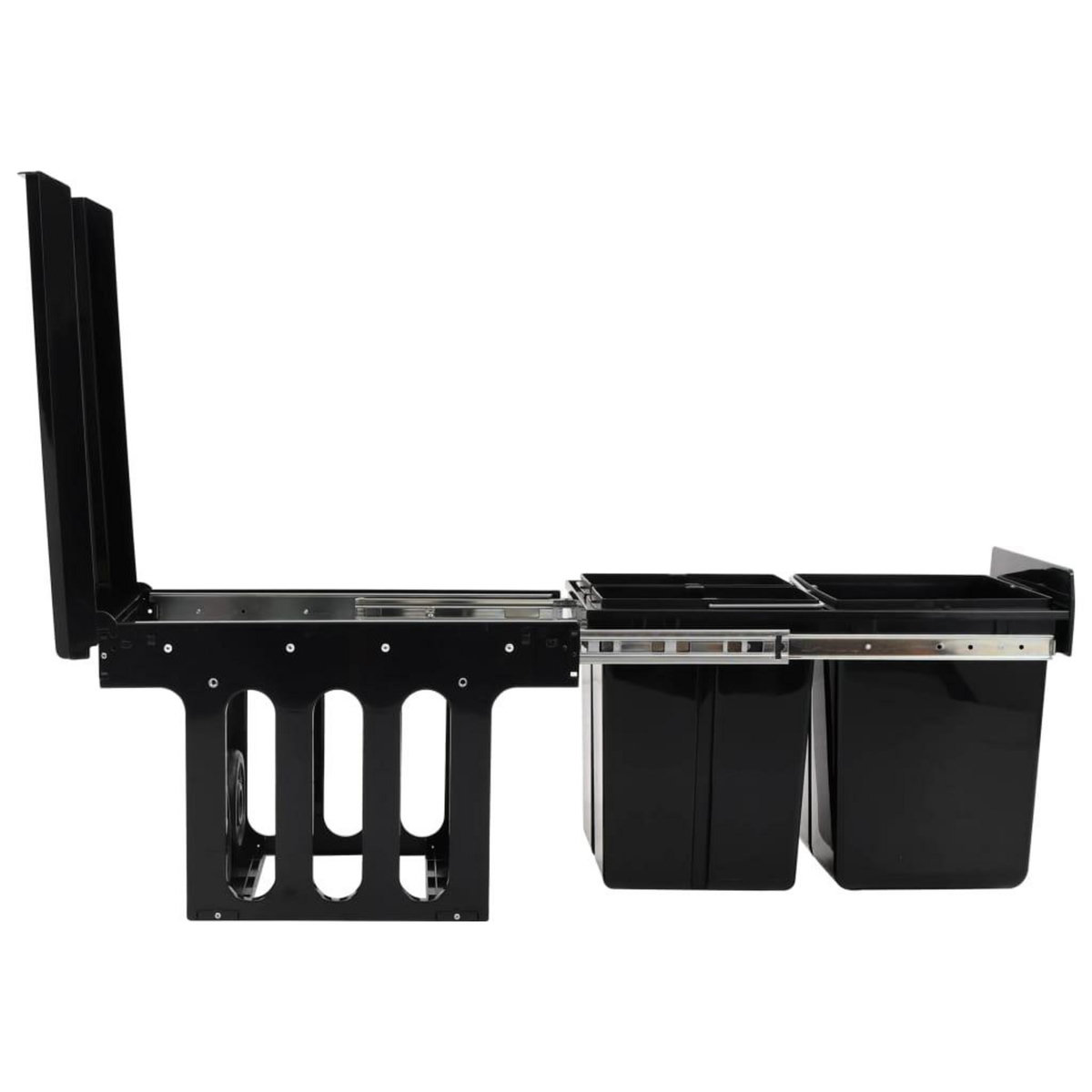 VIDAXL Poubelle amovible de cuisine fermeture en douceur 48 L