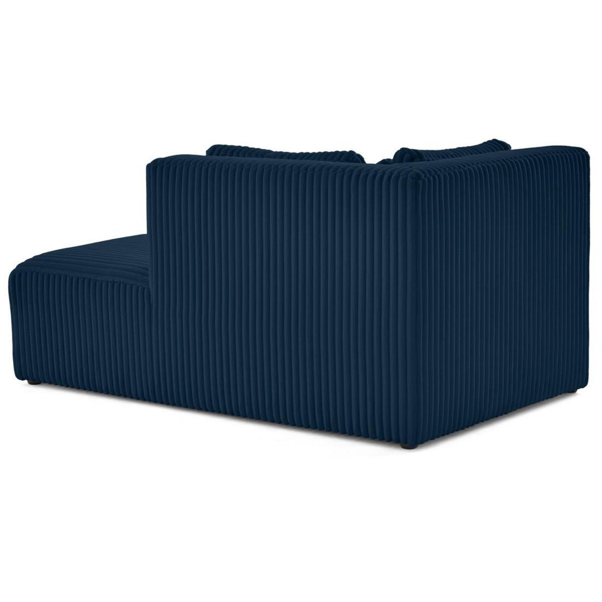 LISA DESIGN Victoire - module d'assise méridienne droit en velours côtelé grosses côtes