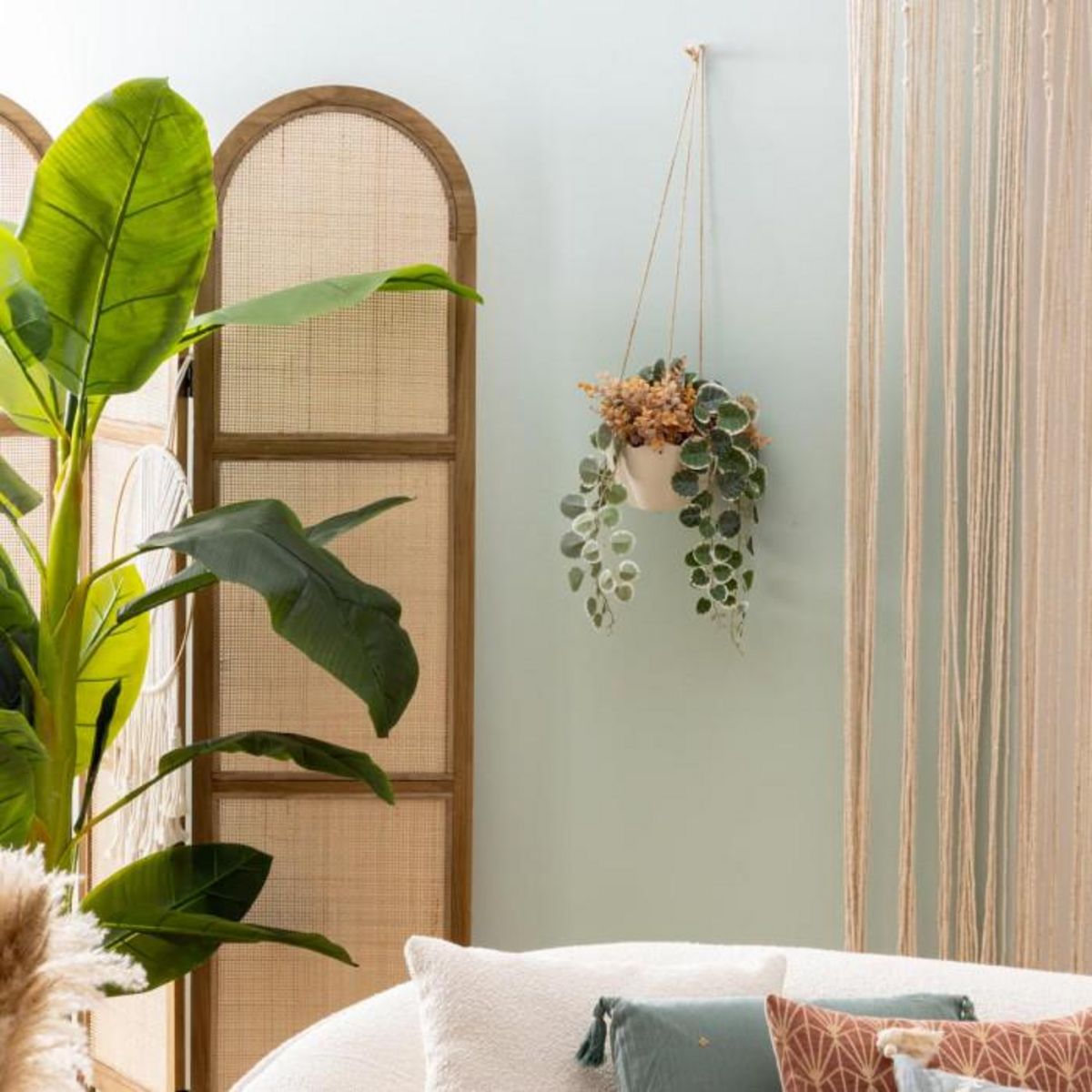 ATMOSPHERA Cache-Pot Suspendu  Wild Romance  17cm Blanc