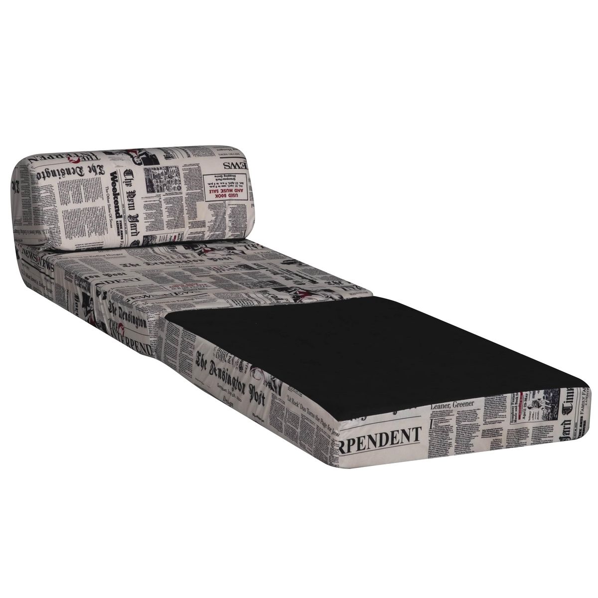 Chauffeuse 1 place NEWSPAPER tissu journal