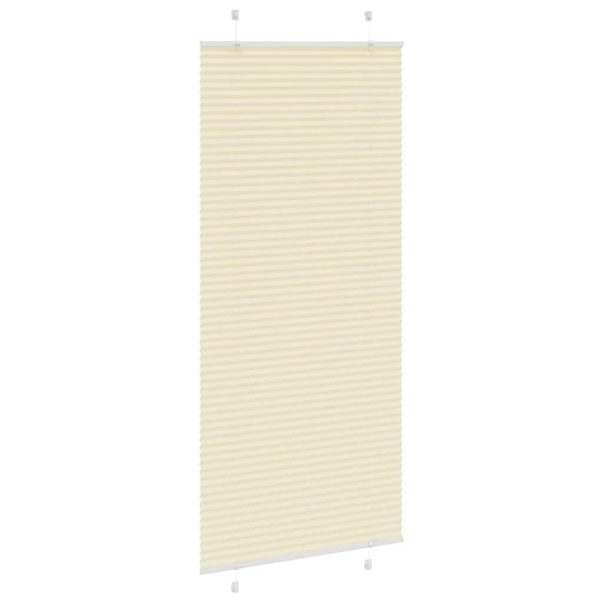 VIDAXL Store plisse creme 85x200 cm largeur du tissu 84,4 cm polyester