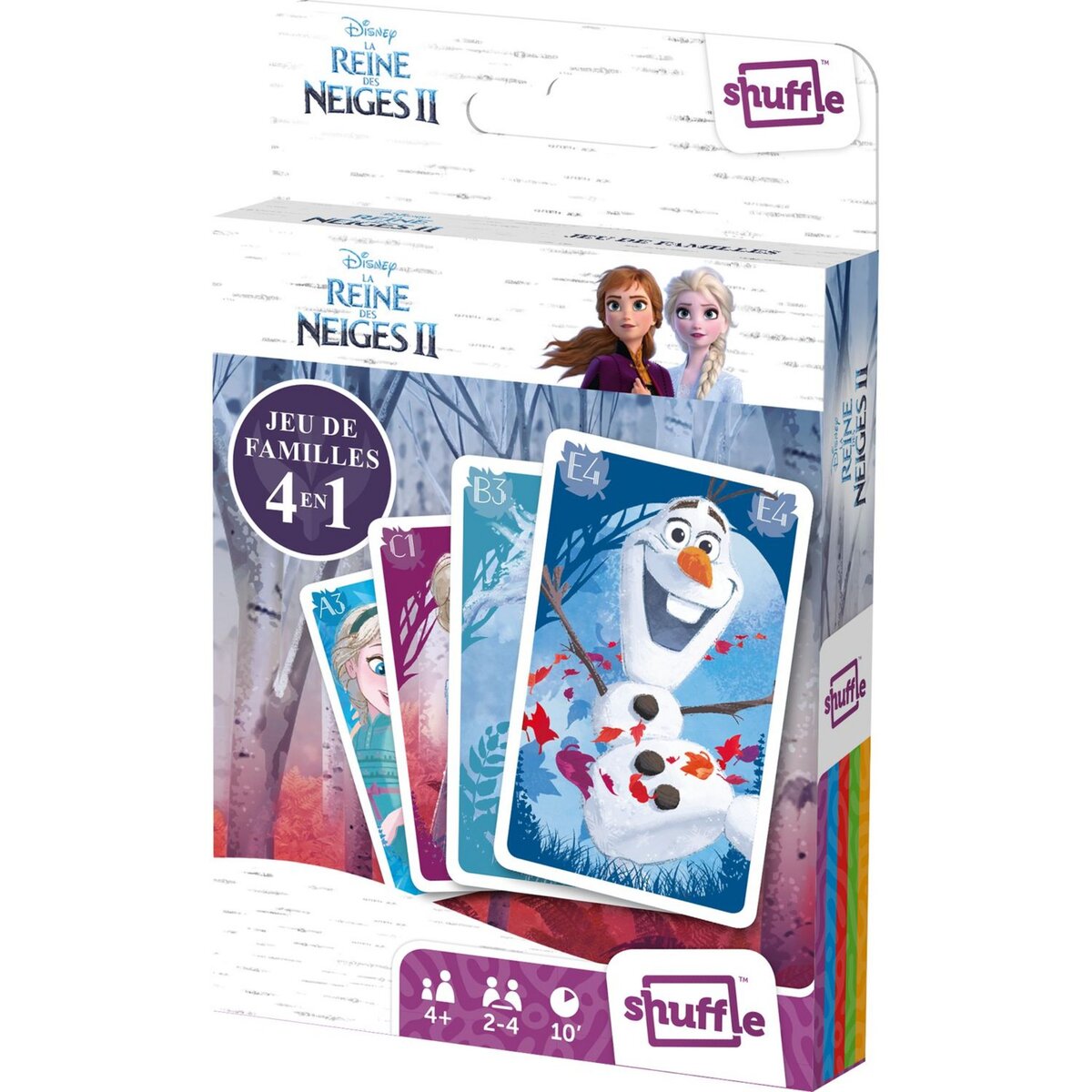 CARTAMUNDI Jeu de Famille Reine des Neiges - Jeu de cartes 4 en 1