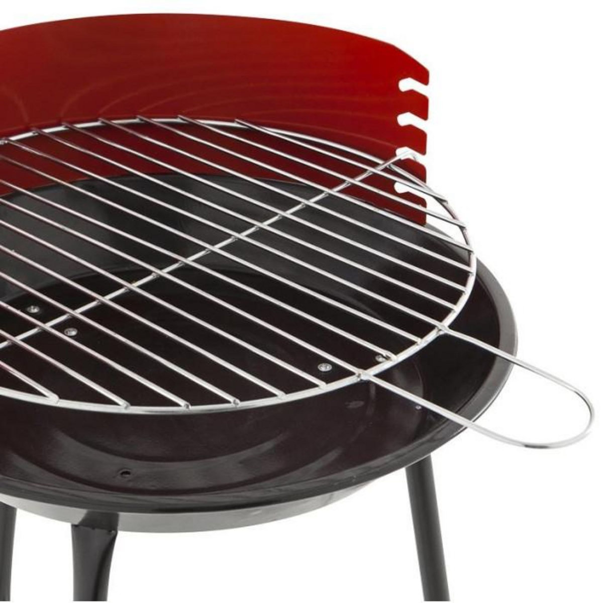 NEKA Barbecue à charbon Corinto - Acier - Rouge