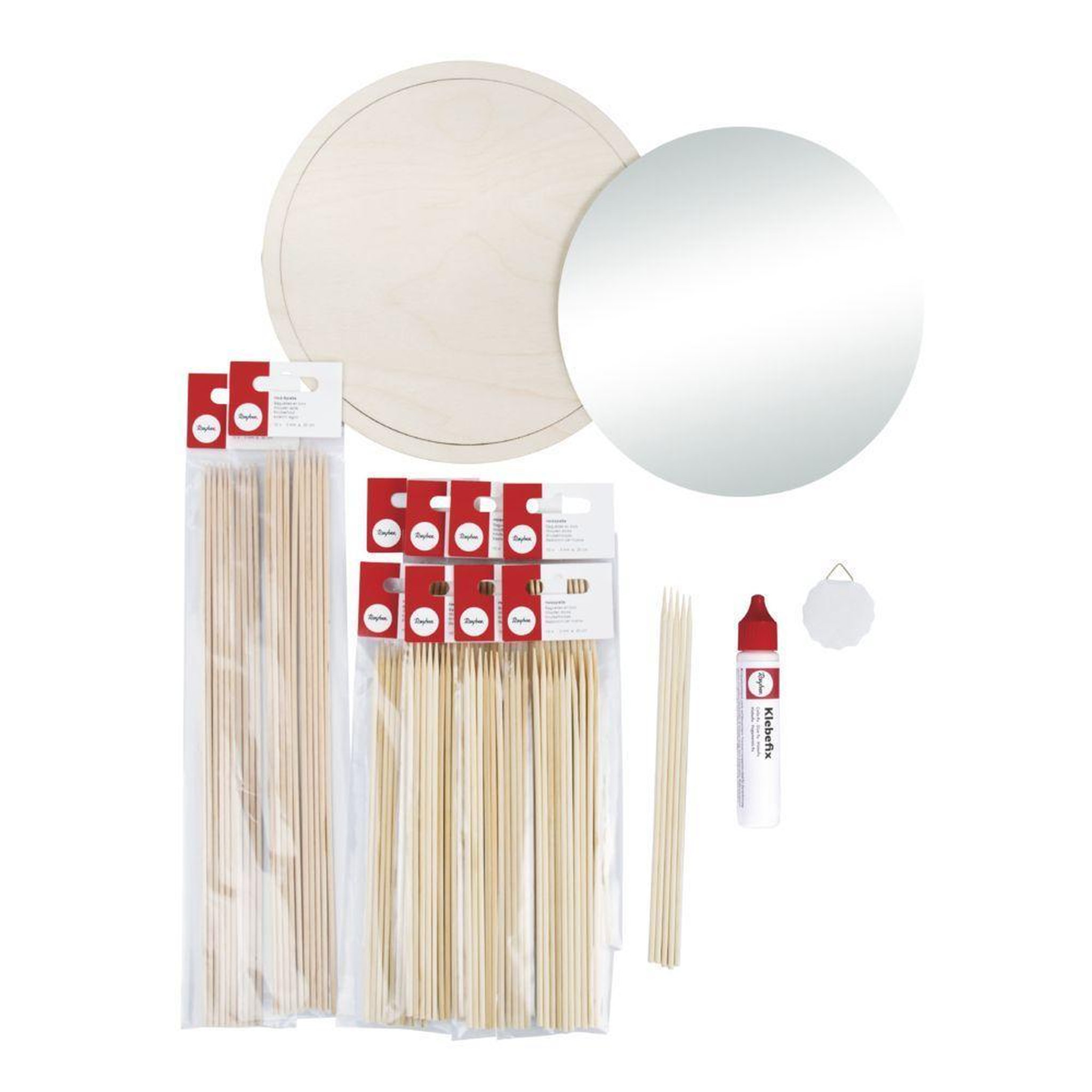 Voir la diapositive 3 : Rayher Miroir DIY soleil vintage à fabriquer soi-même ø 63 cm