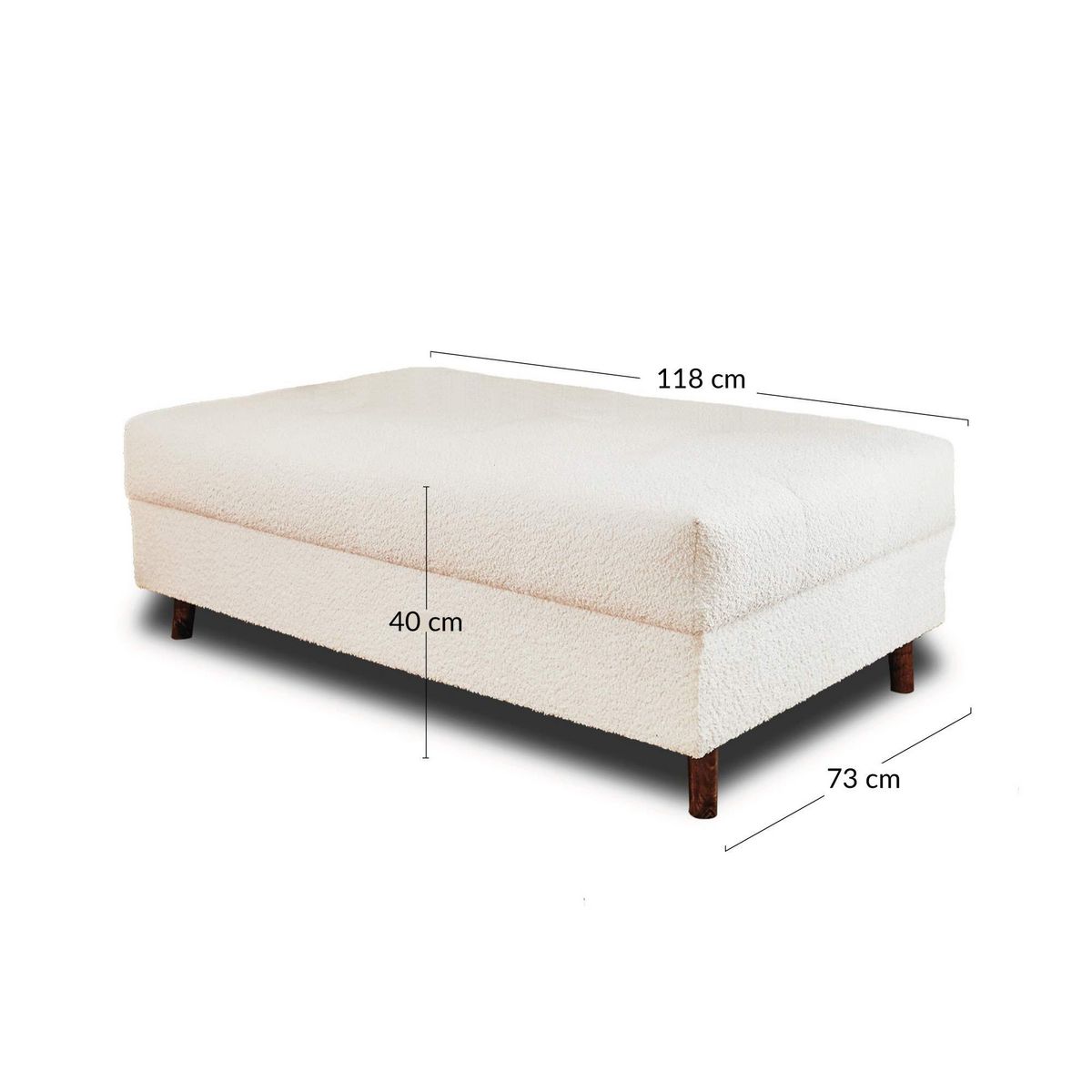 LISA DESIGN Rune - pouf modulable - en tissu bouclette