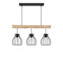 Voir la diapositive 1 : Rendez vous déco Suspension 3 lampes en bois d'eucalyptus et métal noir-Abby