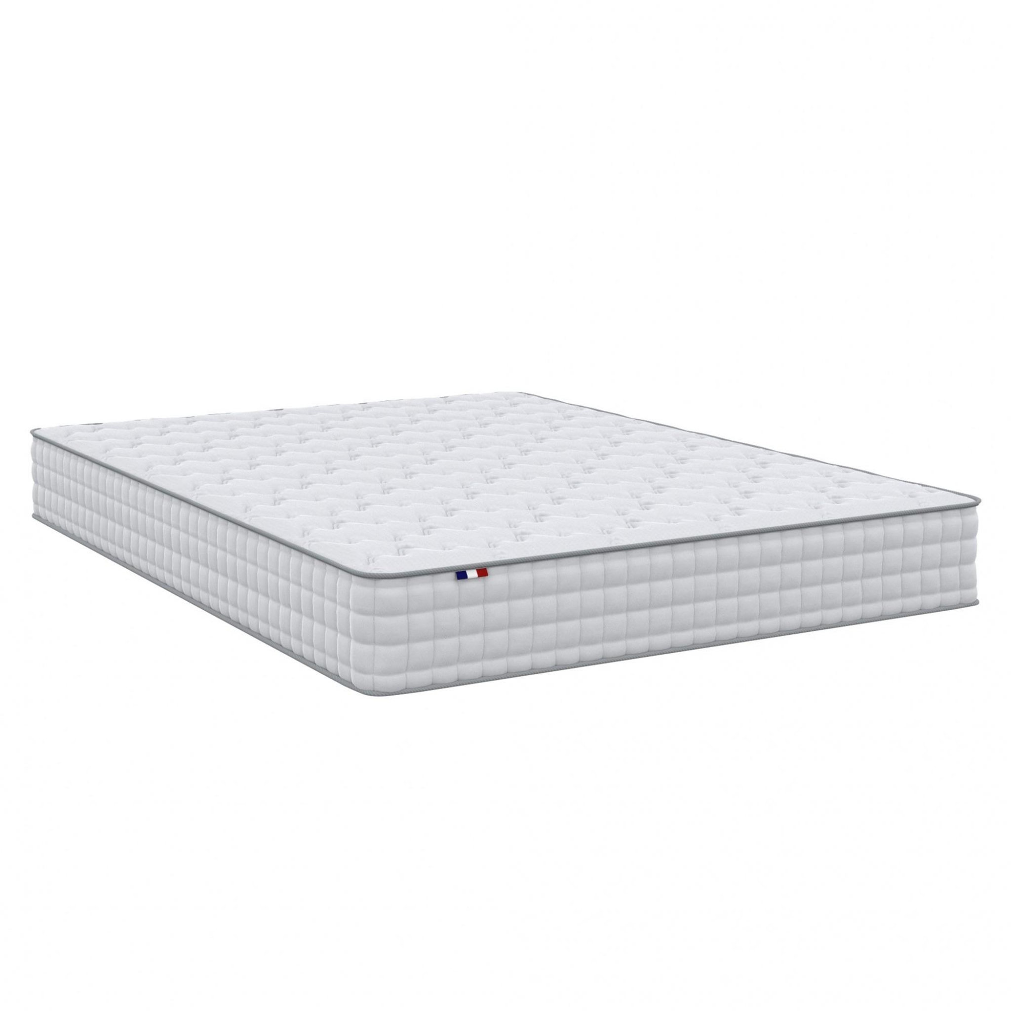 Voir la diapositive 4 : IDLITERIE Ensemble matelas ressorts ensachés spectre + sommier tapissier 140 x 200 cm sommier gris