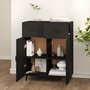 Voir la diapositive 3 : VIDAXL Buffet noir 69,5x34x90 cm bois d'ingenierie