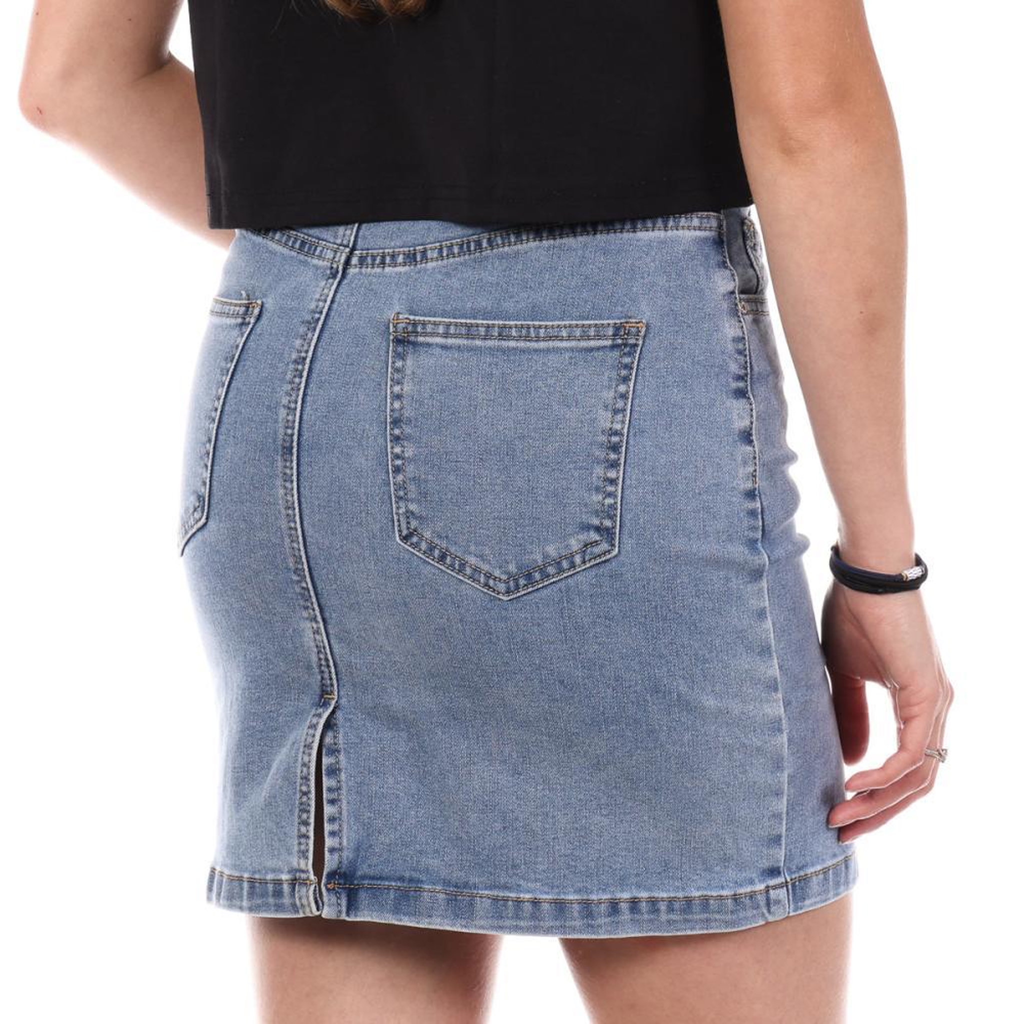 Voir la diapositive 2 : MONDAY PREMIUM Jupe Bleu Clair Femme Monday Premium Classic