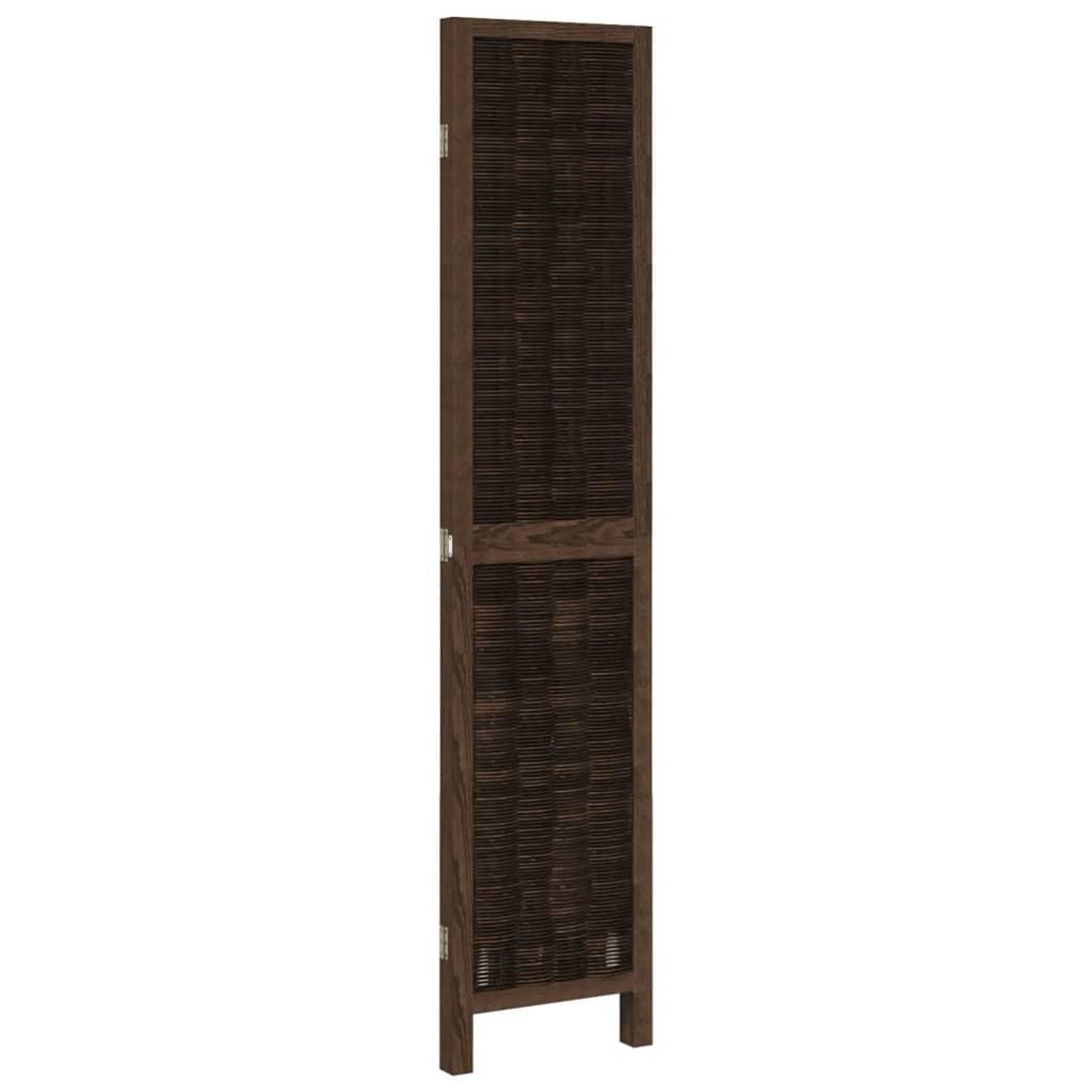 Voir la diapositive 5 : VIDAXL Cloison de separation 3 panneaux marron fonce paulownia massif