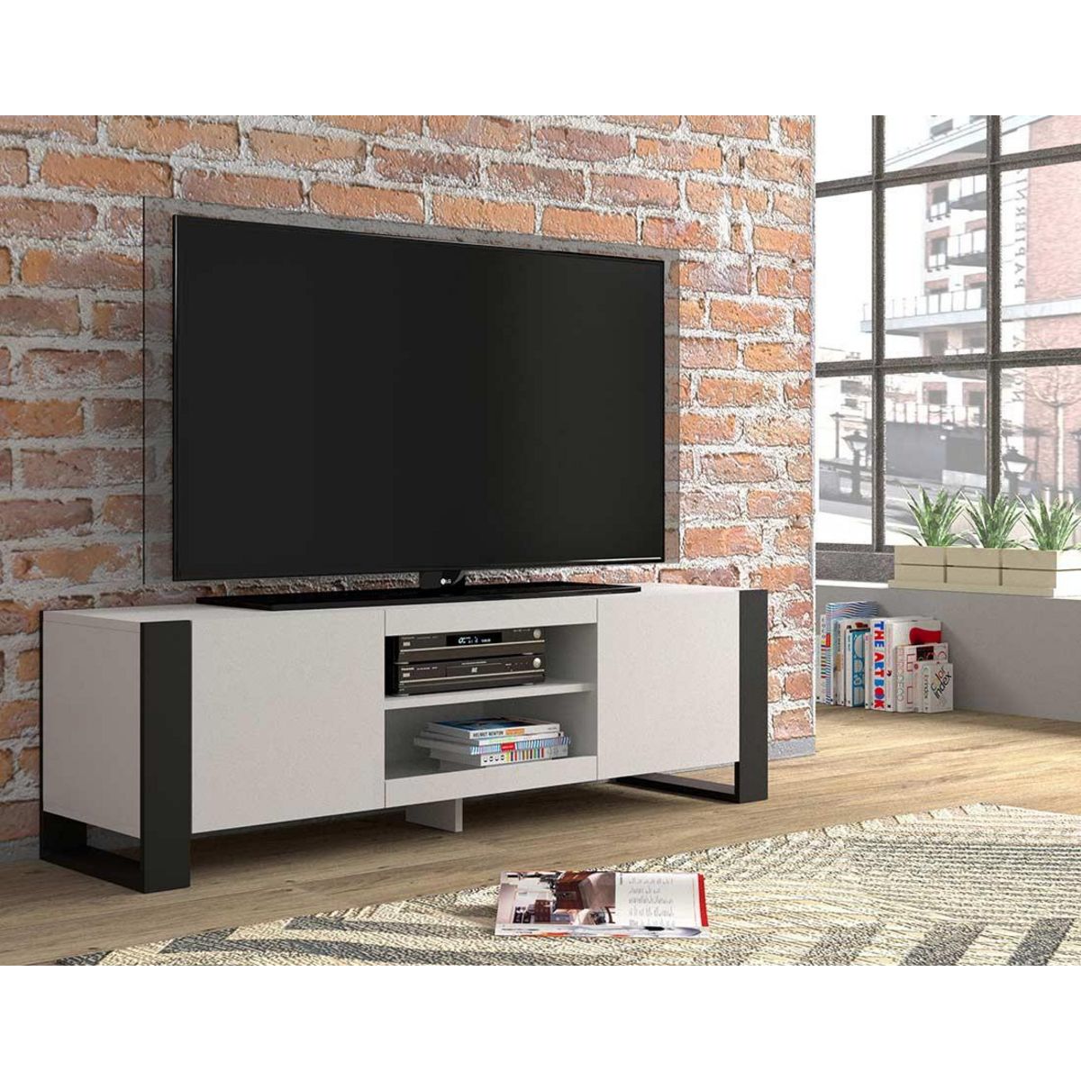 BEST MOBILIER Pedro - meuble tv - 158 cm