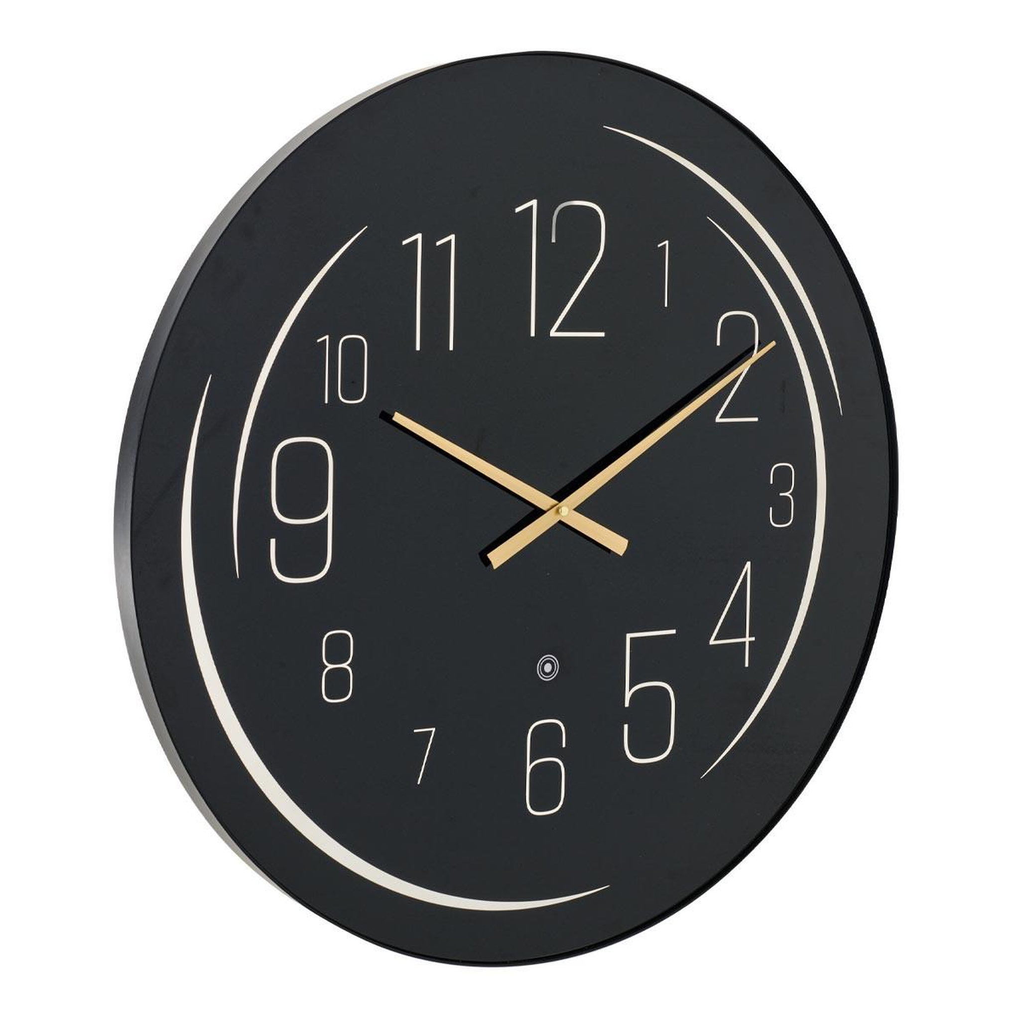J-LINE Horloge murale à led  jua  70cm noir & jaune