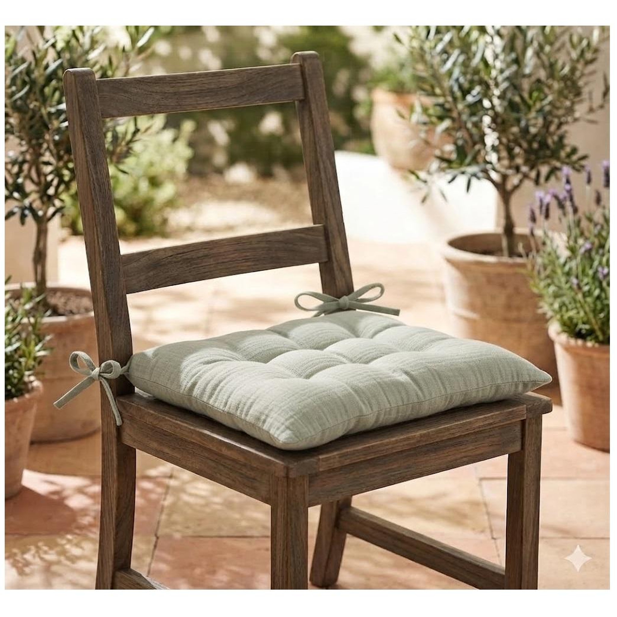 Voir la diapositive 3 : Eden Assise de chaise matelassée en coton pop colors