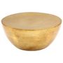 Voir la diapositive 2 : VIDAXL Table basse Aluminium martelé 70x30 cm Laiton