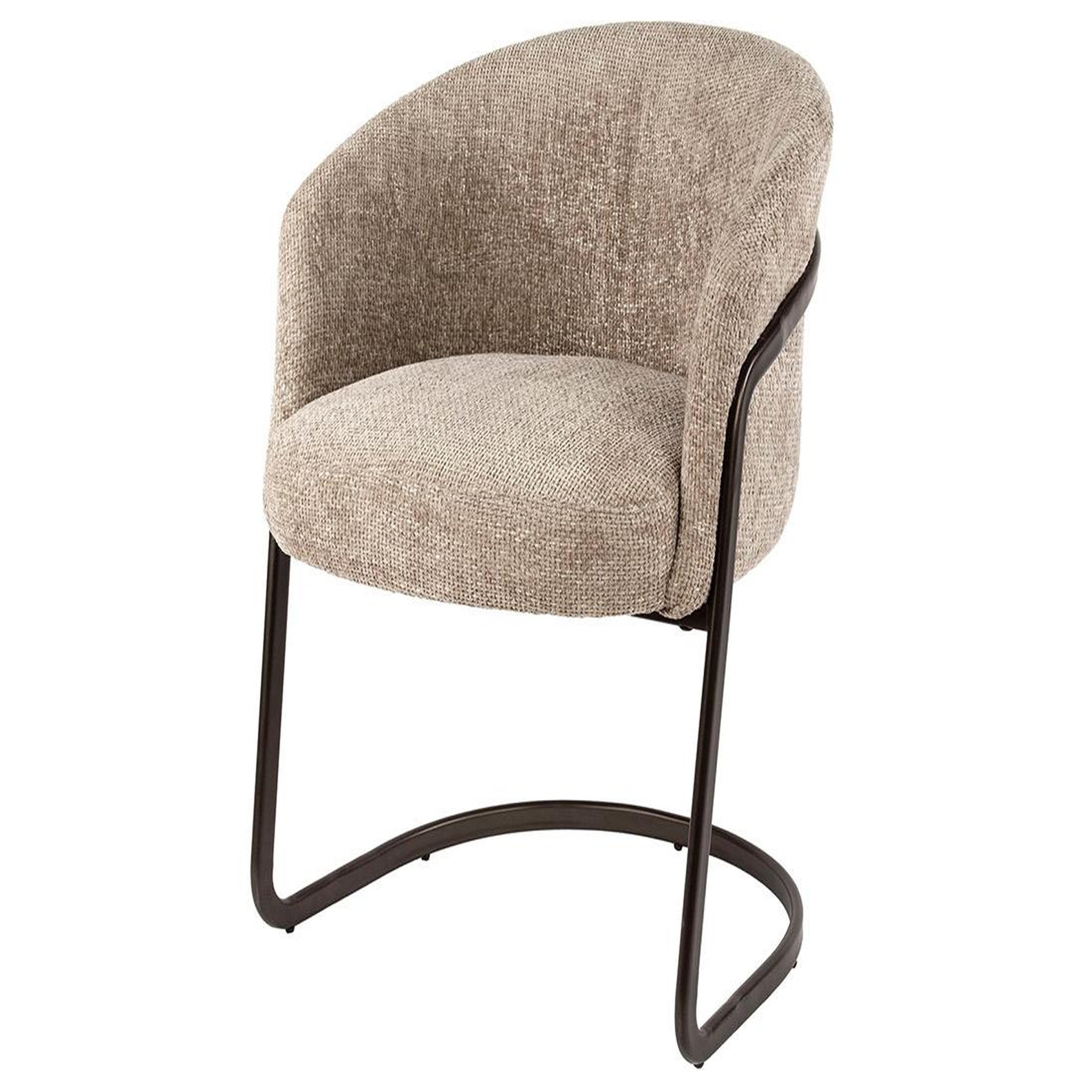 Voir la diapositive 4 : BEST MOBILIER Teo - lot de 2 chaises - pieds en métal - en tissu texturé