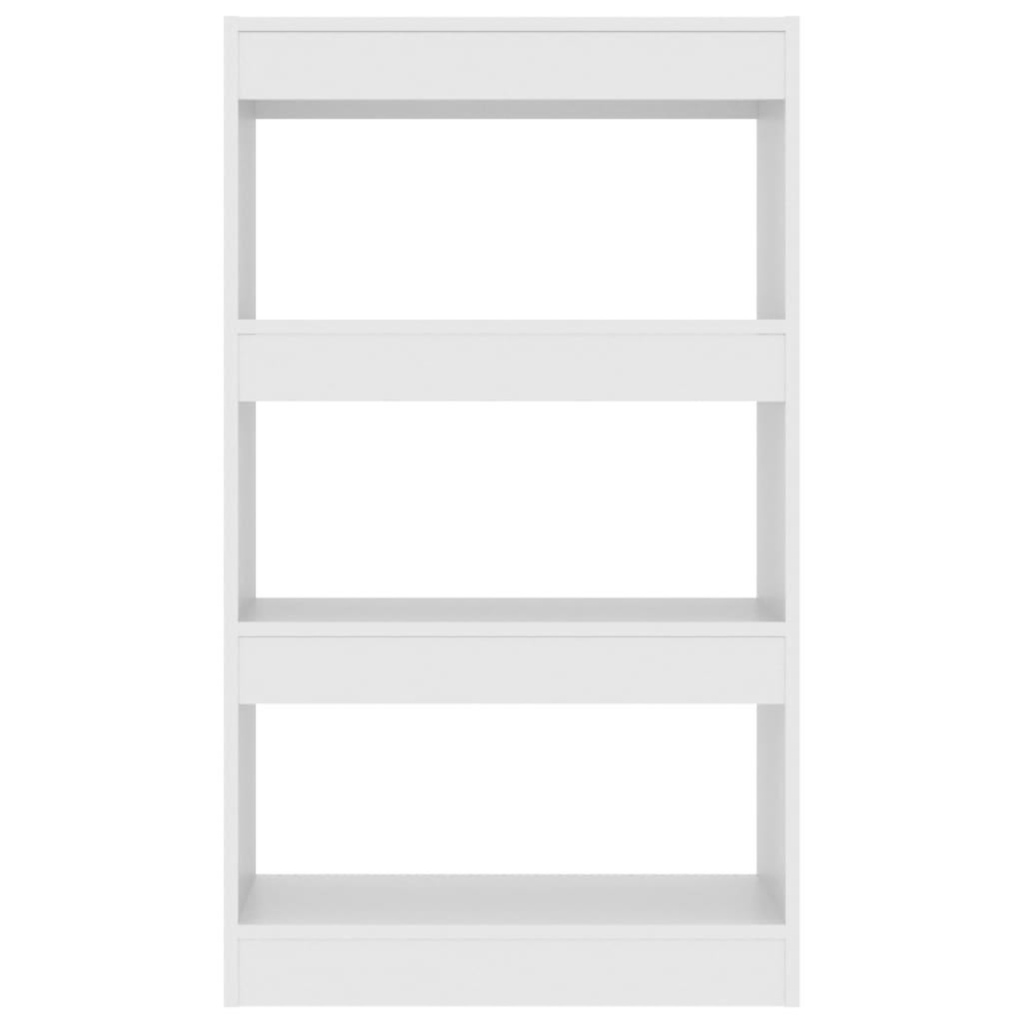 Voir la diapositive 5 : VIDAXL Bibliotheque/separateur de piece blanc bois d'ingenierie