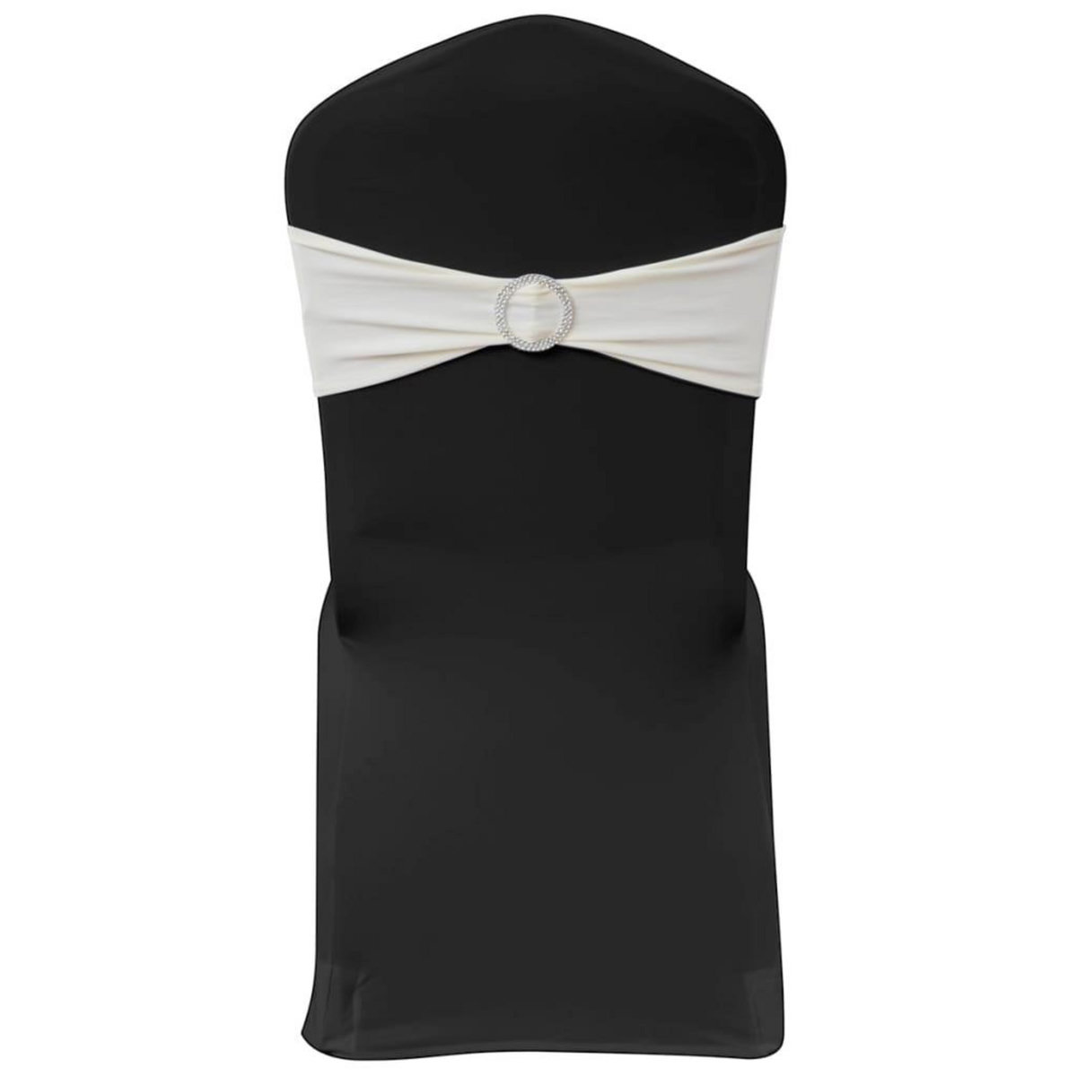 VIDAXL 25 bandes de chaise decoratives extensibles creme