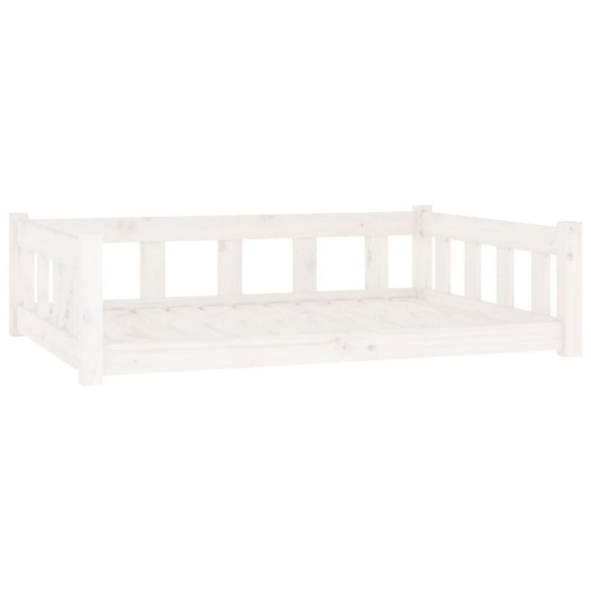 VIDAXL Lit pour chien blanc 105,5x75,5x28 cm bois de pin solide