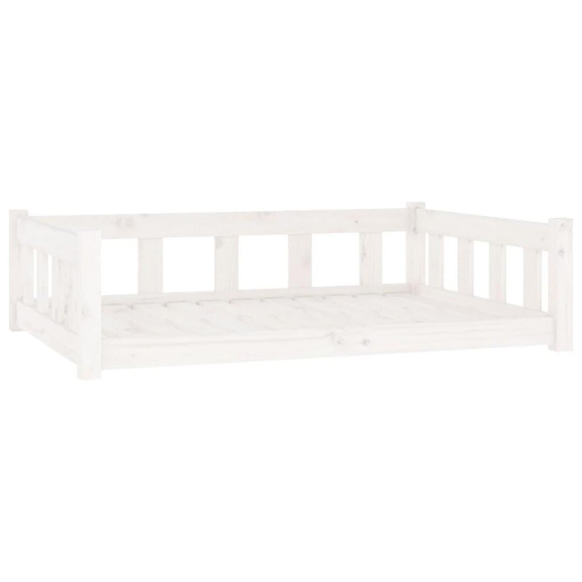 VIDAXL Lit pour chien blanc 105,5x75,5x28 cm bois de pin solide