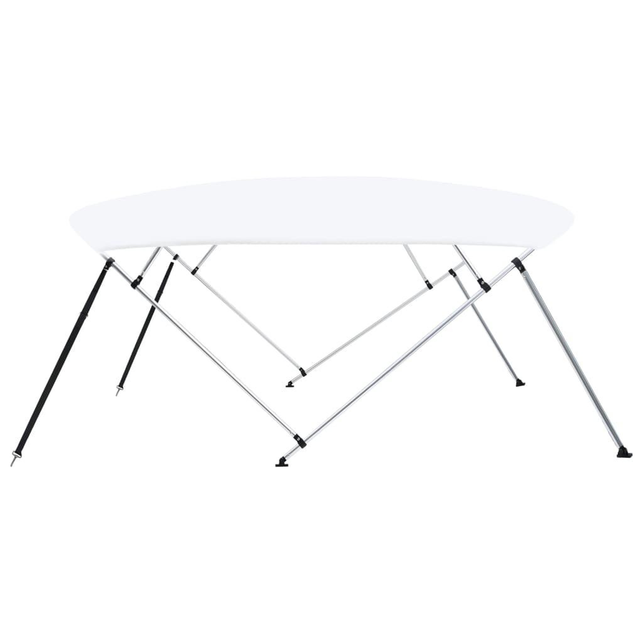 Voir la diapositive 4 : VIDAXL Auvent bimini a 4 arceaux Blanc 243x(230-244)x137 cm