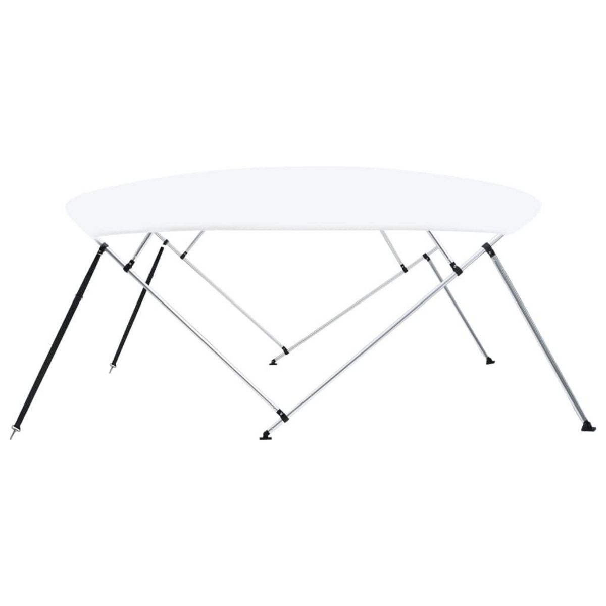 VIDAXL Auvent bimini a 4 arceaux Blanc 243x(230-244)x137 cm