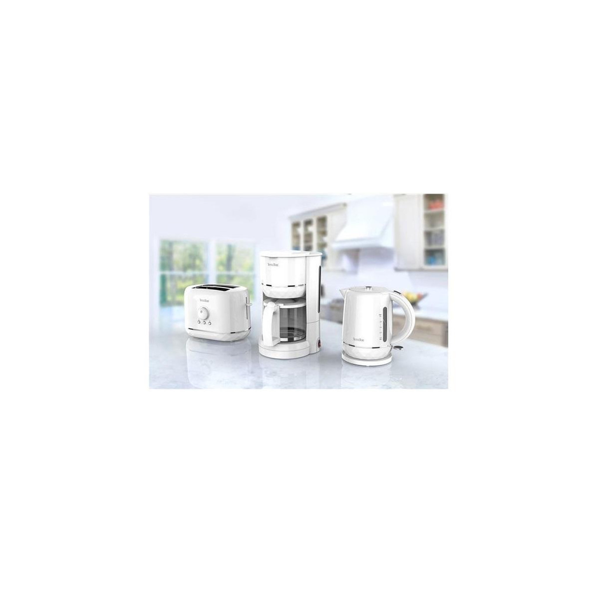 Voir la diapositive 2 : Terraillon Cafetière filtre 10-15 tasses 980w blanc - 15353