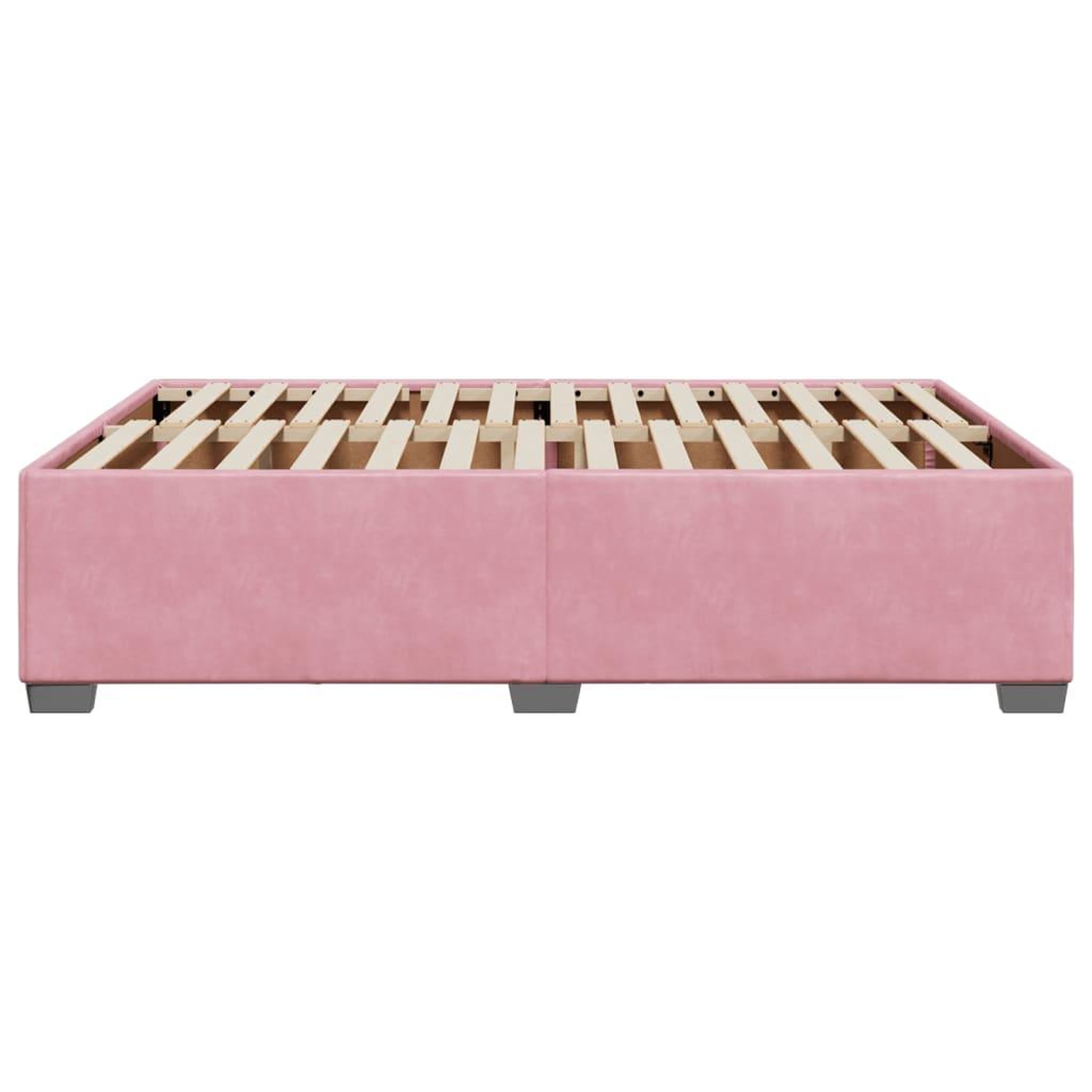 Voir la diapositive 5 : VIDAXL Cadre de lit sans matelas rose 140x200 cm velours