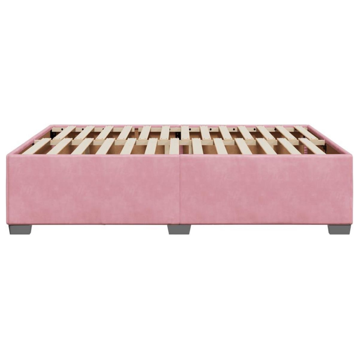 VIDAXL Cadre de lit sans matelas rose 140x200 cm velours