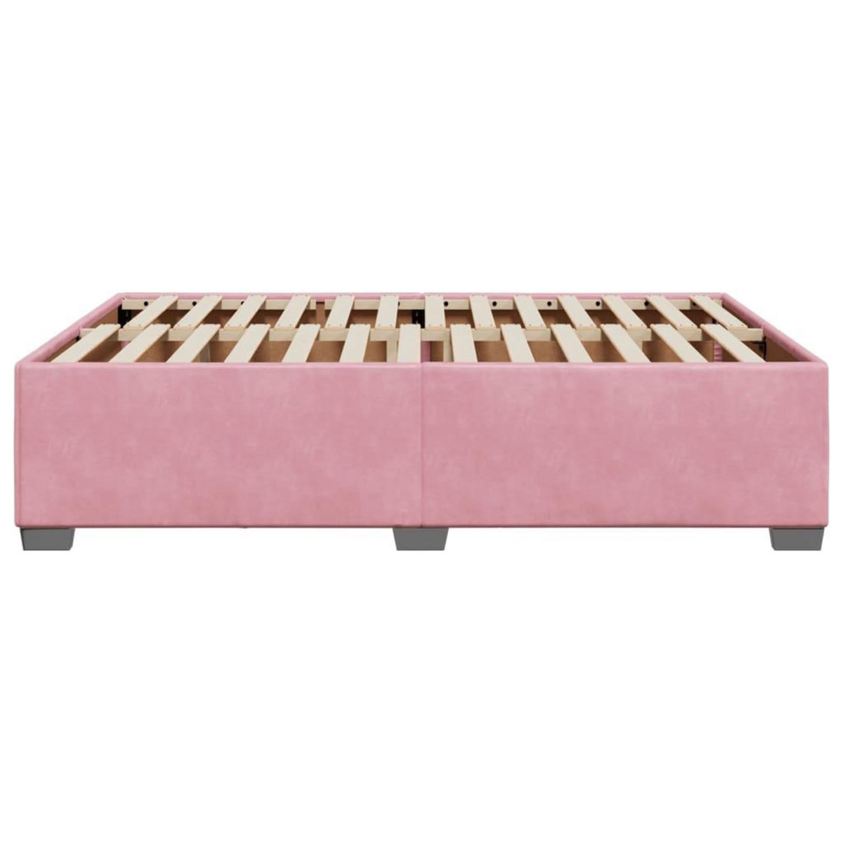 VIDAXL Cadre de lit sans matelas rose 140x200 cm velours