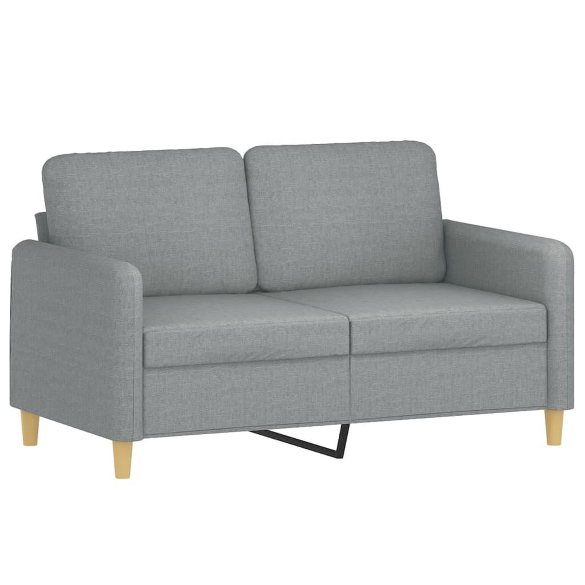 Voir la diapositive 3 : VIDAXL Ensemble de canapes 2 pcs coussins gris clair tissu