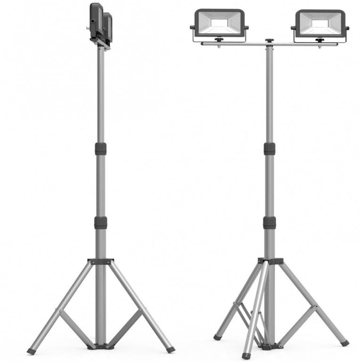 CENTRALE BRICO Projecteur de chaniter trepied filaire 2 tetes 700 lm 6500k Xanlite