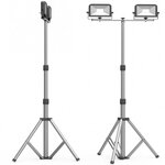 CENTRALE BRICO Projecteur de chaniter trepied filaire 2 tetes 700 lm 6500k Xanlite