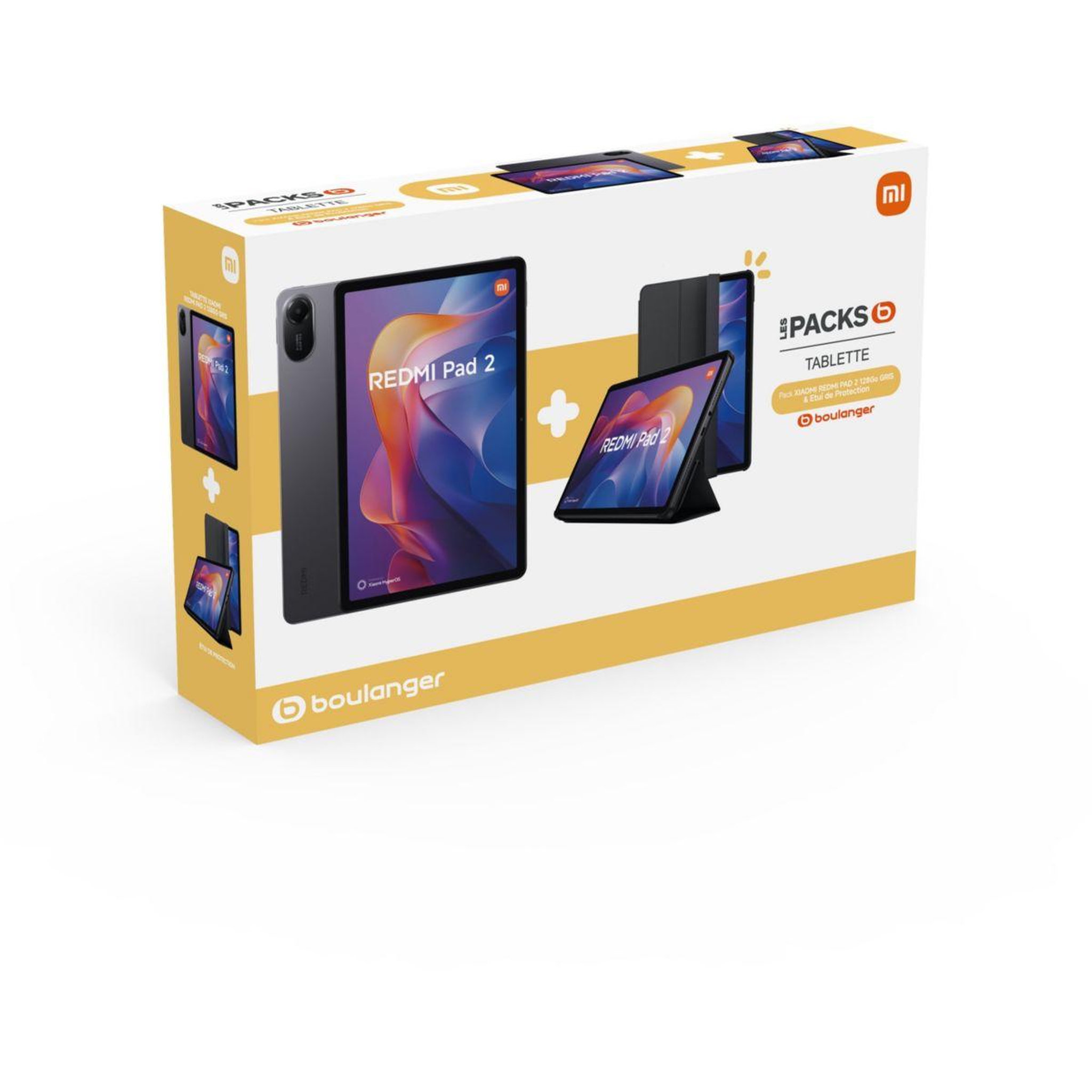 Voir la diapositive 2 : XIAOMI Tablette android pack redmi pad2 128go wi-fi gris + etui