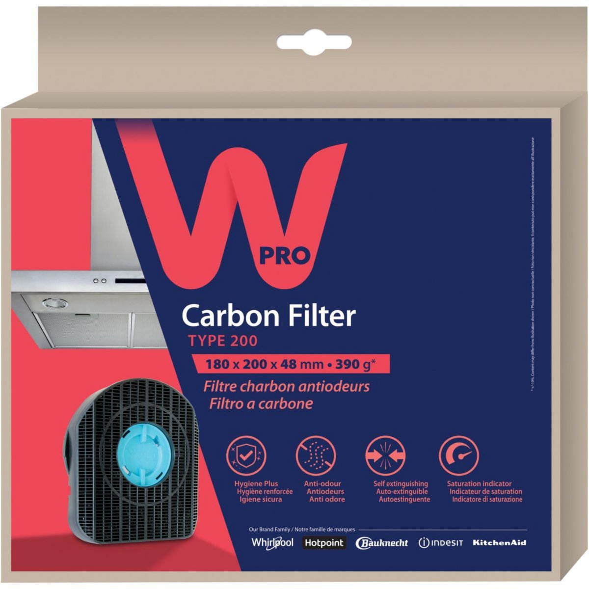 WPRO Filtre hotte CHF200/1