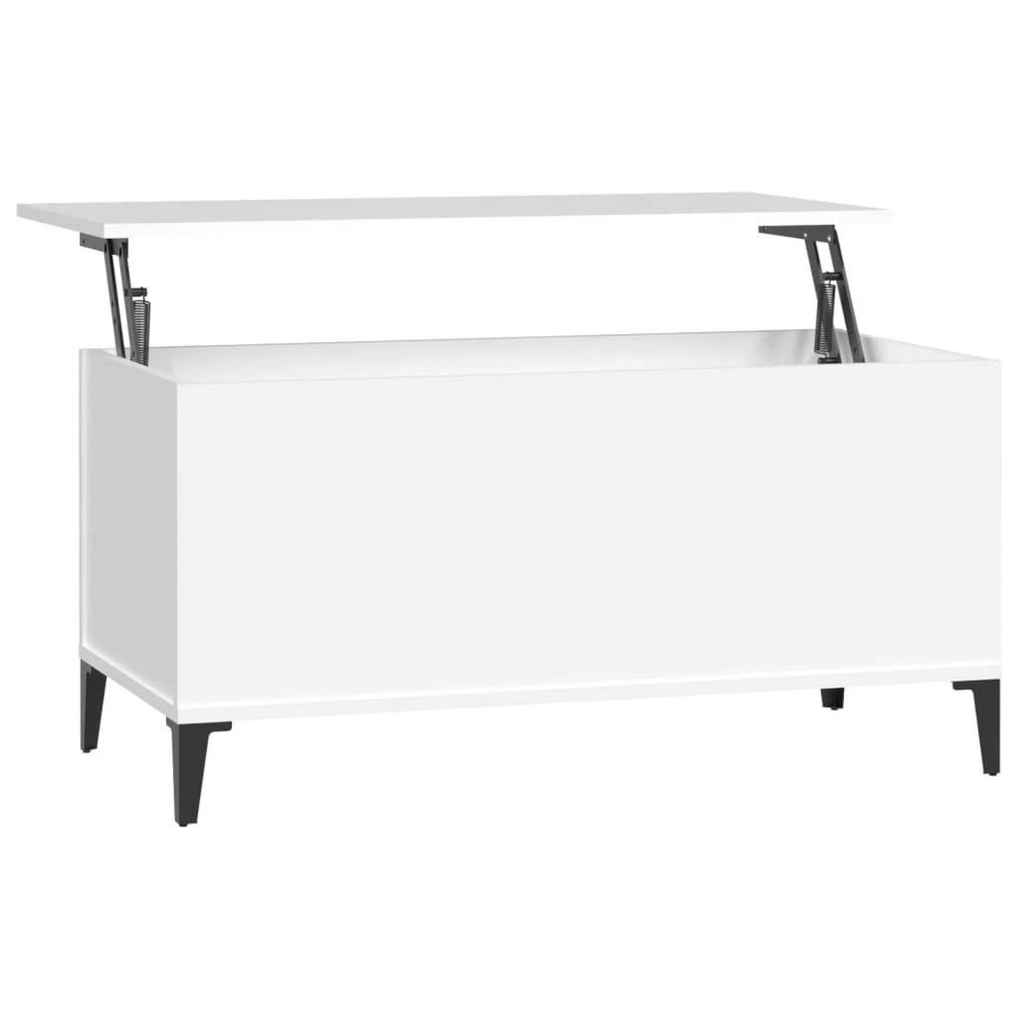 Voir la diapositive 2 : VIDAXL Table basse Blanc 90x44,5x45 cm Bois d'ingenierie
