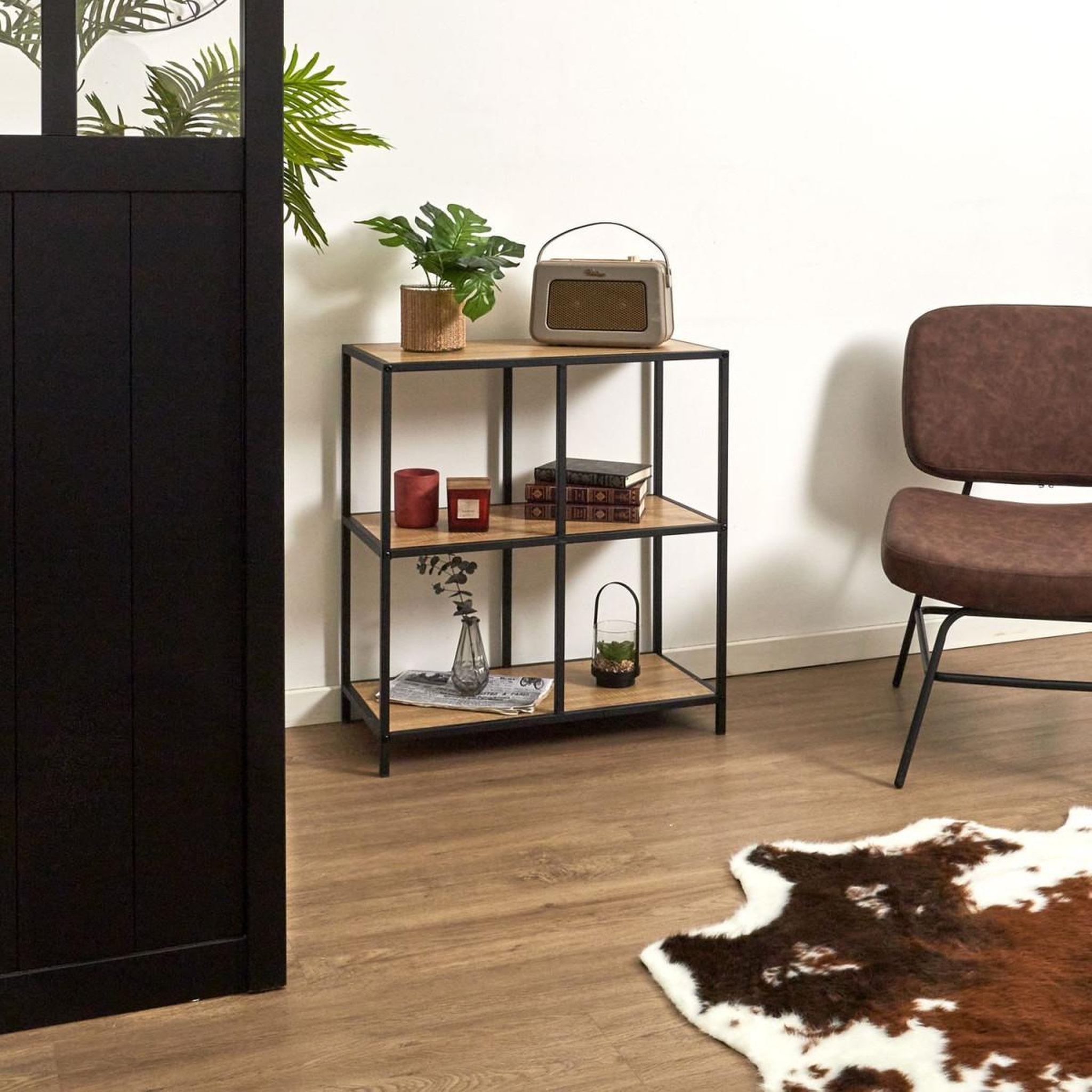 Voir la diapositive 5 : Paris Prix Étagère modulable 4 cases  loka  72cm naturel