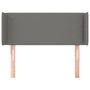 Voir la diapositive 3 : VIDAXL Tete de lit avec oreilles Gris fonce 103x16x78/88 cm Tissu