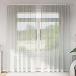 VIDAXL Rideaux en voile avec boucles 2 pcs gris clair 140x225 cm