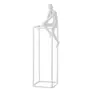 Paris Prix Statuette Déco  Figurine Pensive sur Cube  36cm Blanc