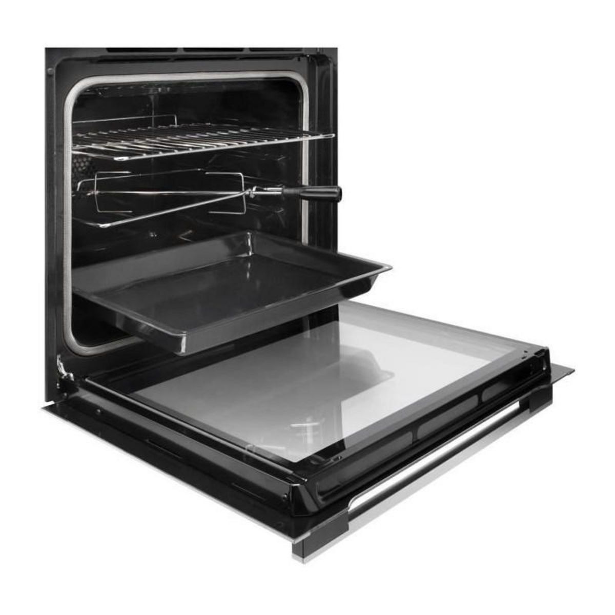 BRANDT Four encastrable pyrolyse SAUTER SFP932X - Chaleur pulsée - Tournebroche - Porte froide