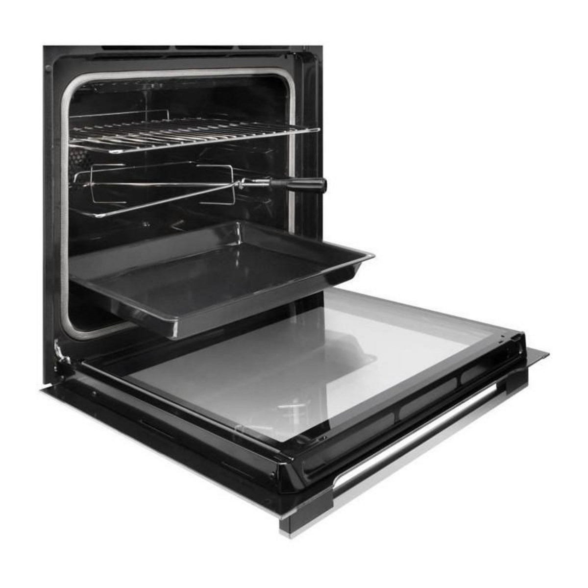 BRANDT Four encastrable pyrolyse SAUTER SFP932X - Chaleur pulsée - Tournebroche - Porte froide