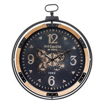 ATMOSPHERA Horloge Murale à Gousset en Métal  Amri  70cm Noir