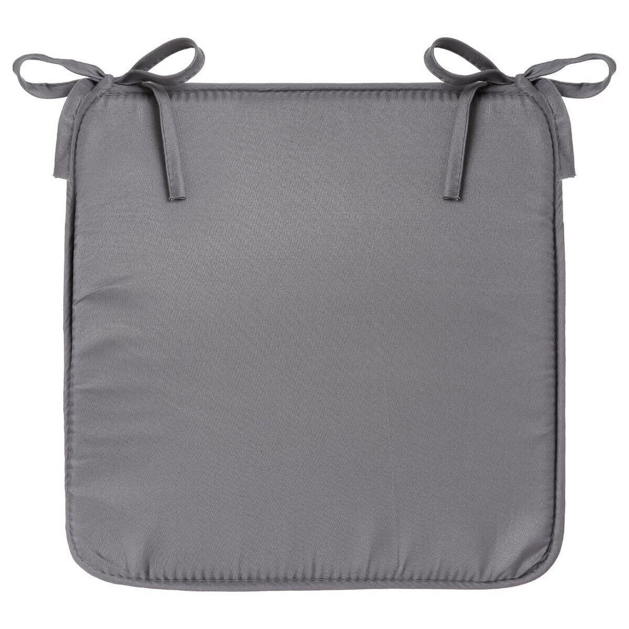 ATMOSPHERA Galette de chaise  micro  39x39cm gris foncé