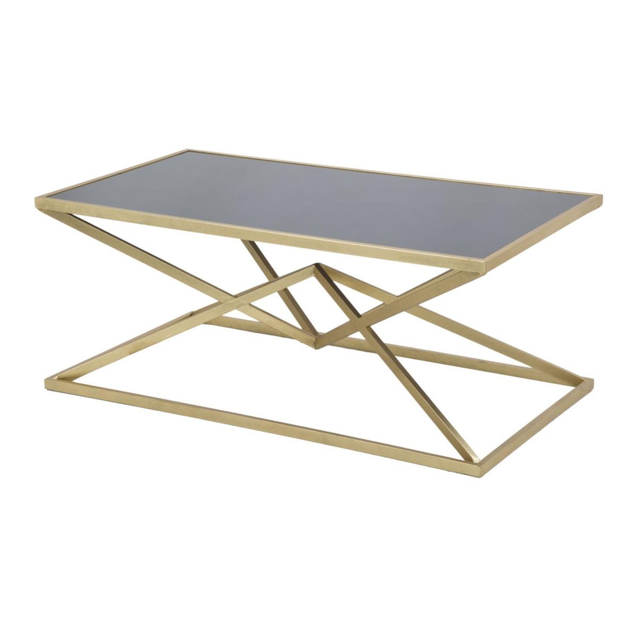 Voir la diapositive 2 : Paris Prix Table basse design  pyramid  110cm noir & or