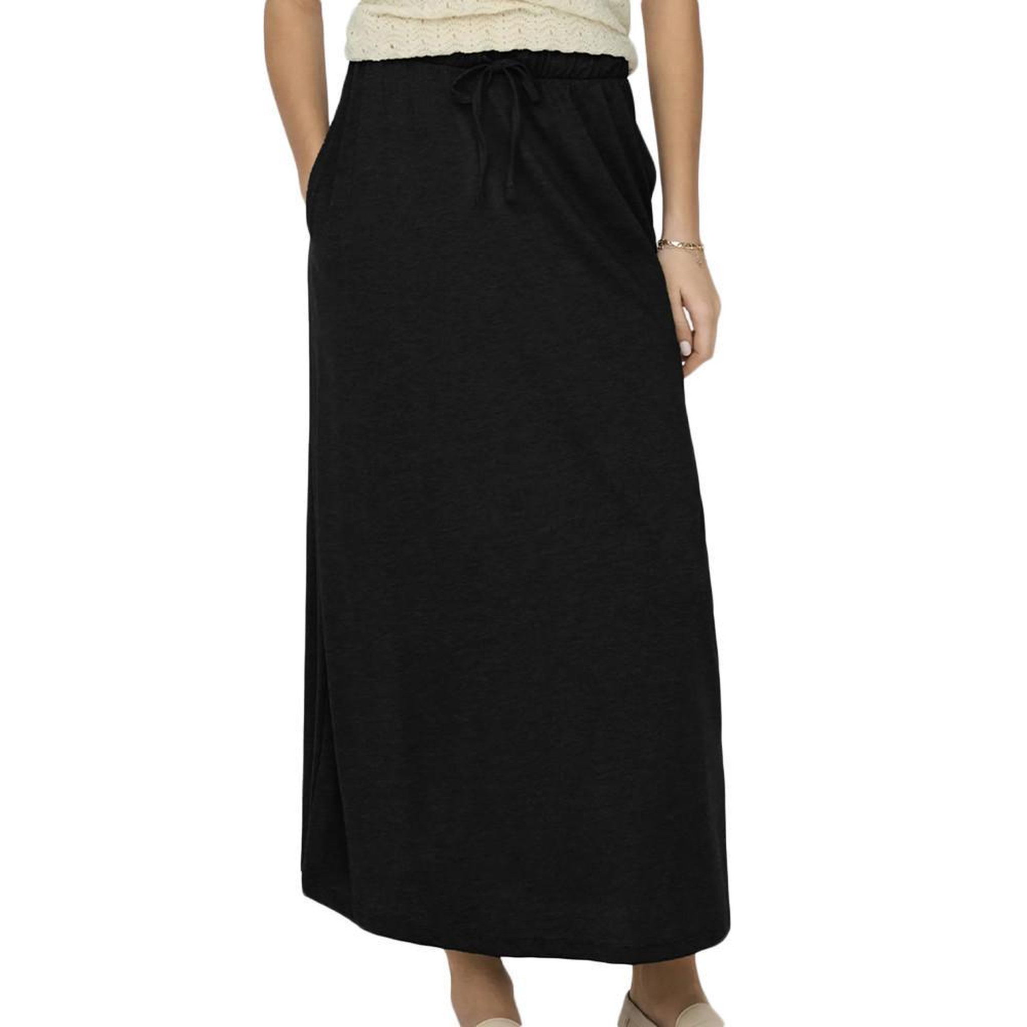 Voir la diapositive 1 : JACQUELINE DE YONG Jupe Longue Noire Femme JDY Dalila