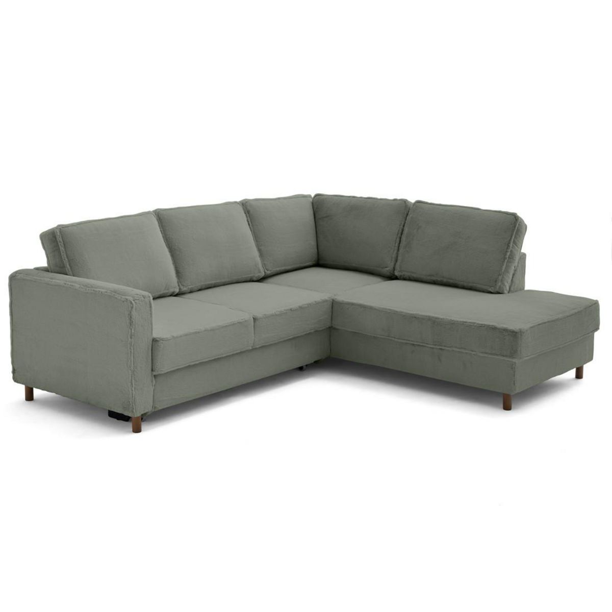 LISA DESIGN Jake - canapé d'angle droit 5 places convertible en fausse fourrure