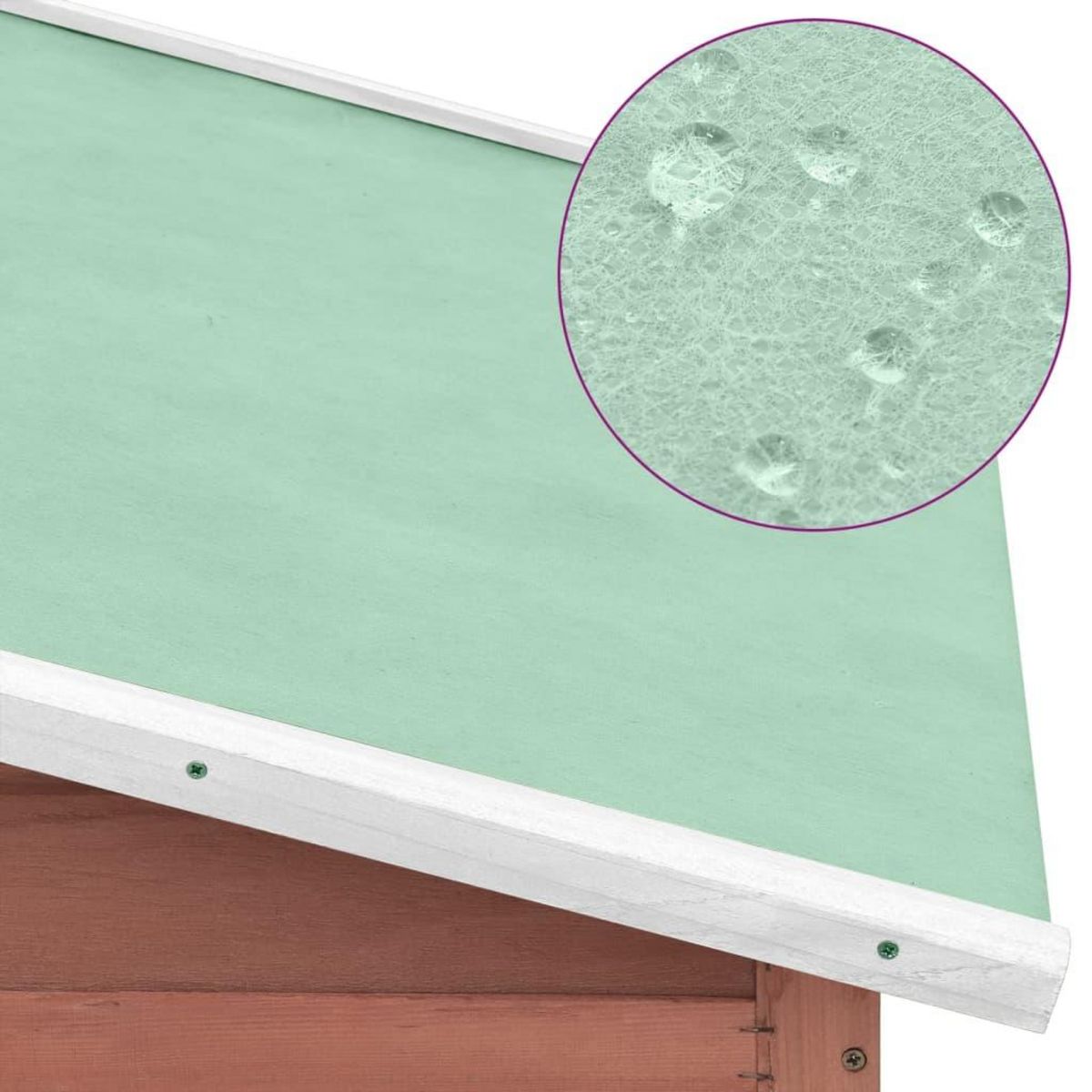 VIDAXL Poulailler avec nichoir Moka et blanc Bois de sapin massif