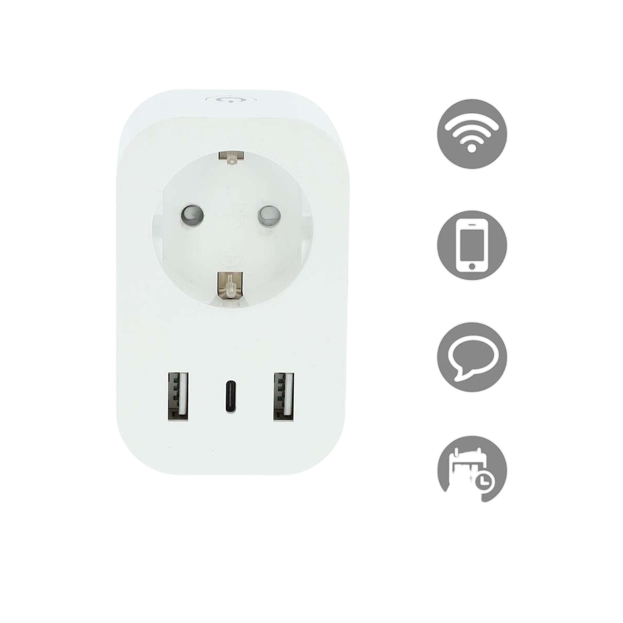 NEDIS Prise intelligente Nedis SmartLife Smart Stekker Wi-Fi 3680 W
