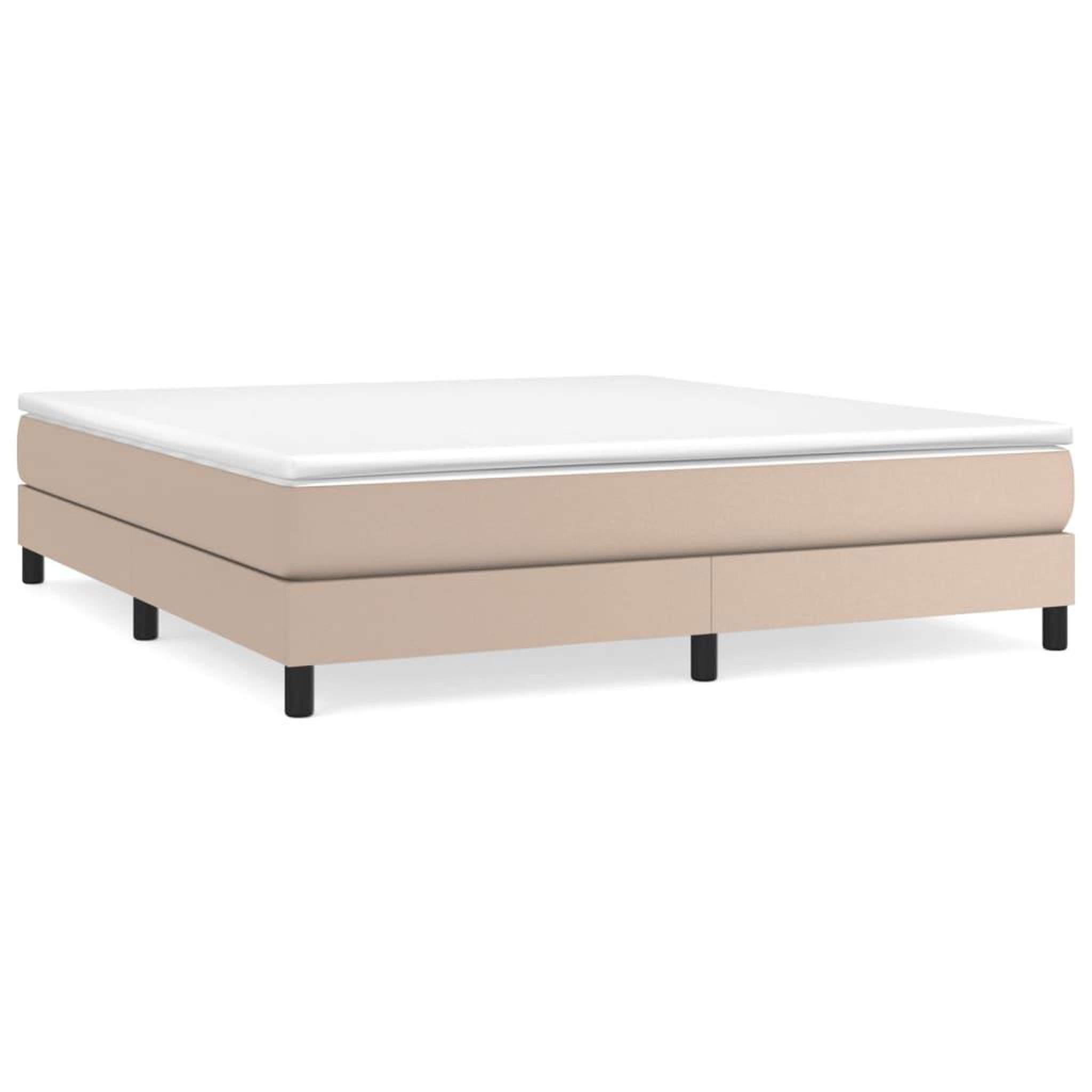 Voir la diapositive 2 : VIDAXL Cadre de lit sans matelas cappuccino 180x200 cm similicuir