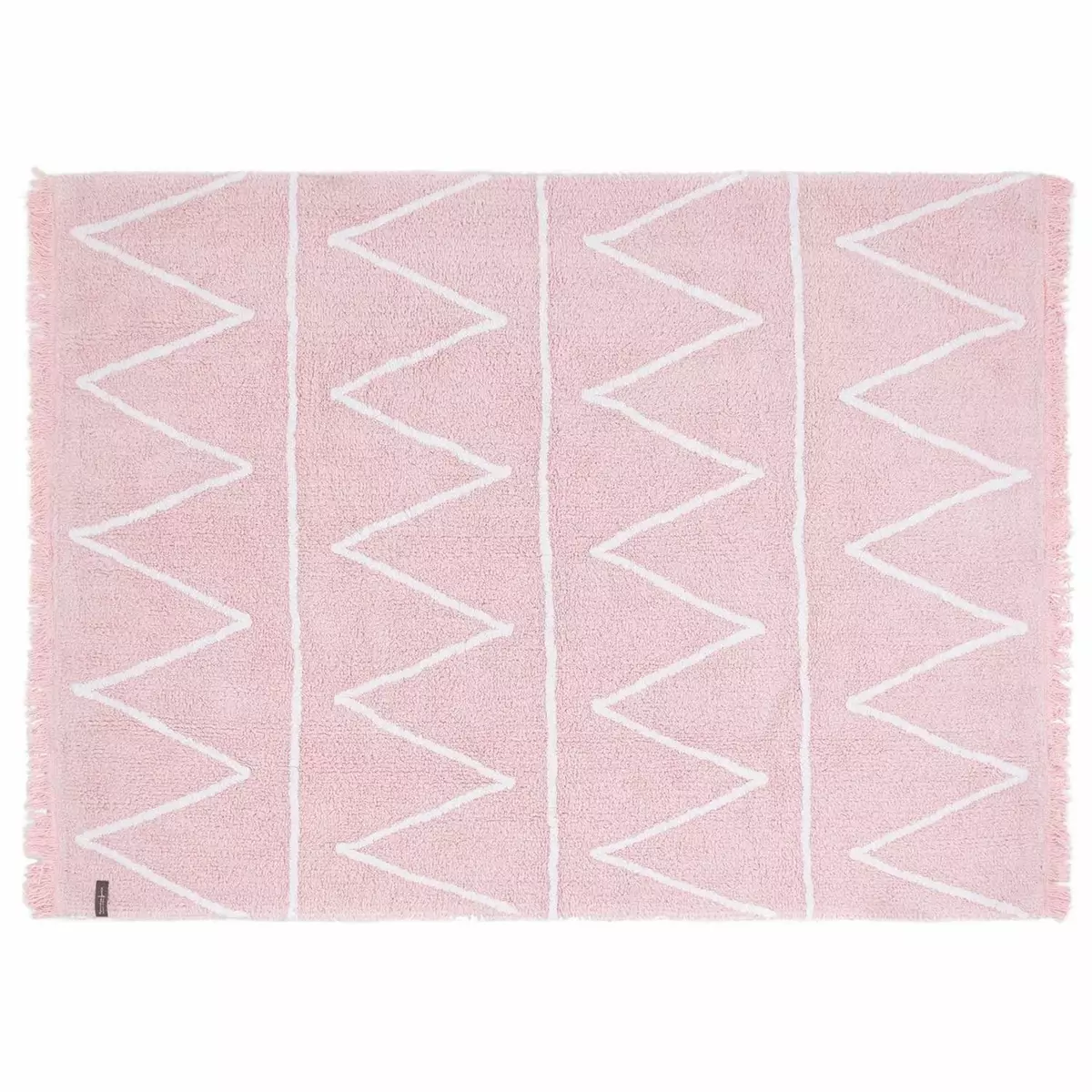 Lorena Canals Tapis coton motif Z - rose - 120 x 160